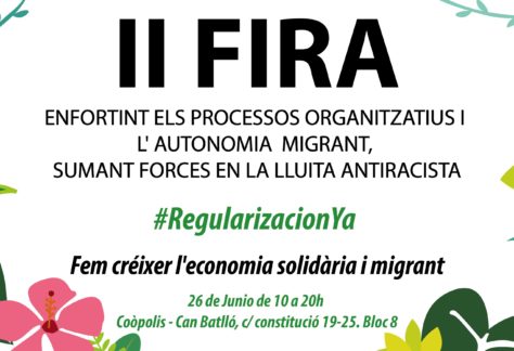 S’obre la convocatòria per participar a la II Fira d’economia social i solidària migrant i diversa