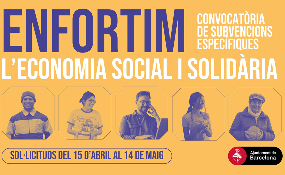 Obre el termini per demanar les subvencions Enfortim l’ESS 2025 de l’Ajuntament de Barcelona