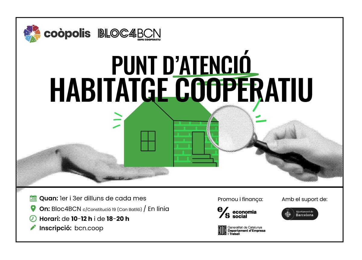 Noves dates pel Punt d’Atenció a l’Habitatge Cooperatiu!