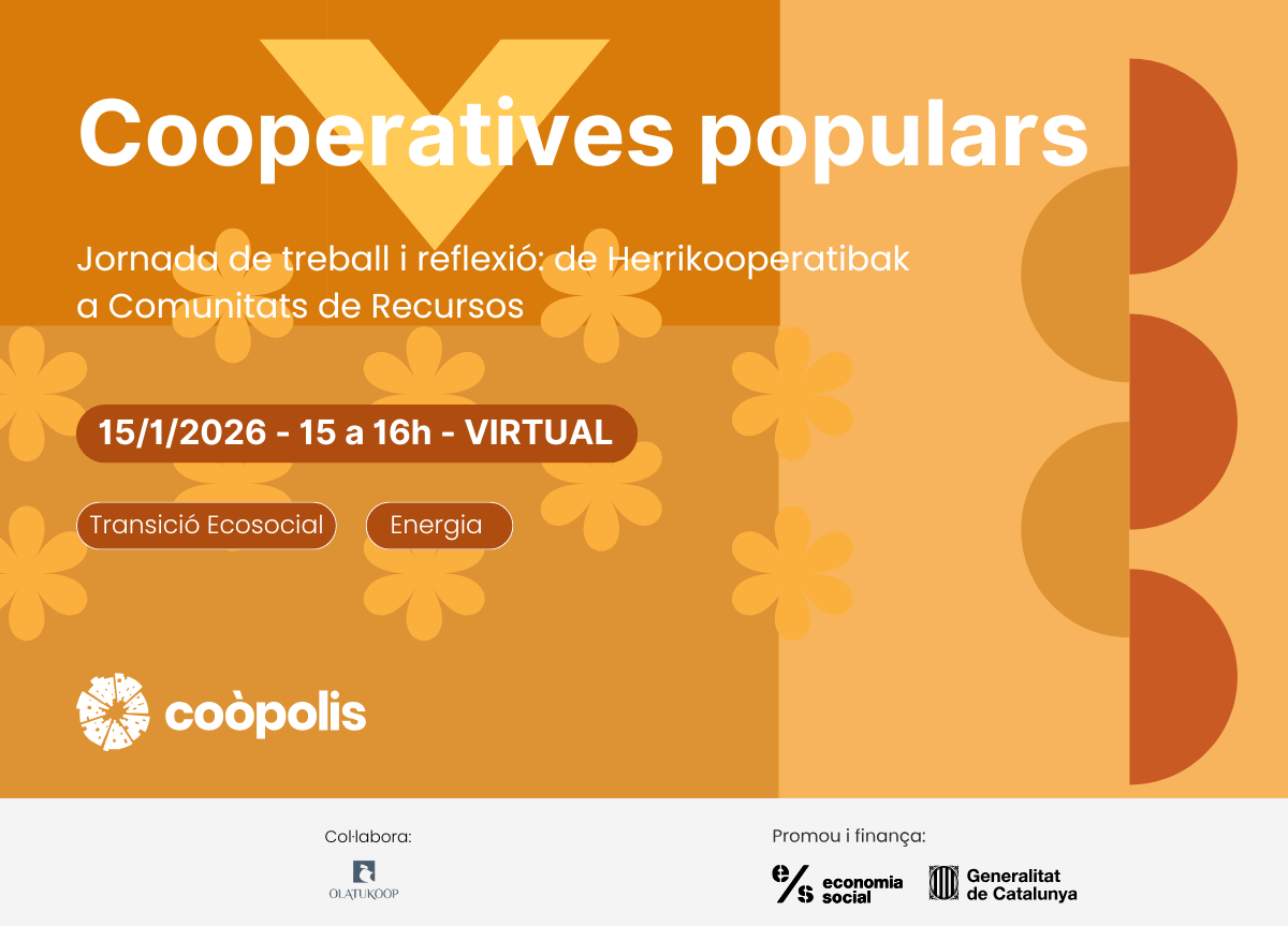 Cooperatives populars: jornada de treball i reflexió - Coòpolis